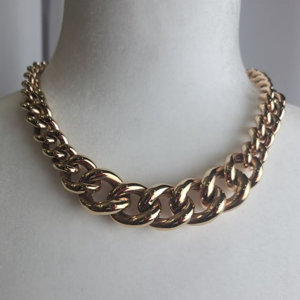 ✨ G.I.L.I.™ for QVC – Bronzo Italia® Rose Gold Status Link Necklace | 18" ✨